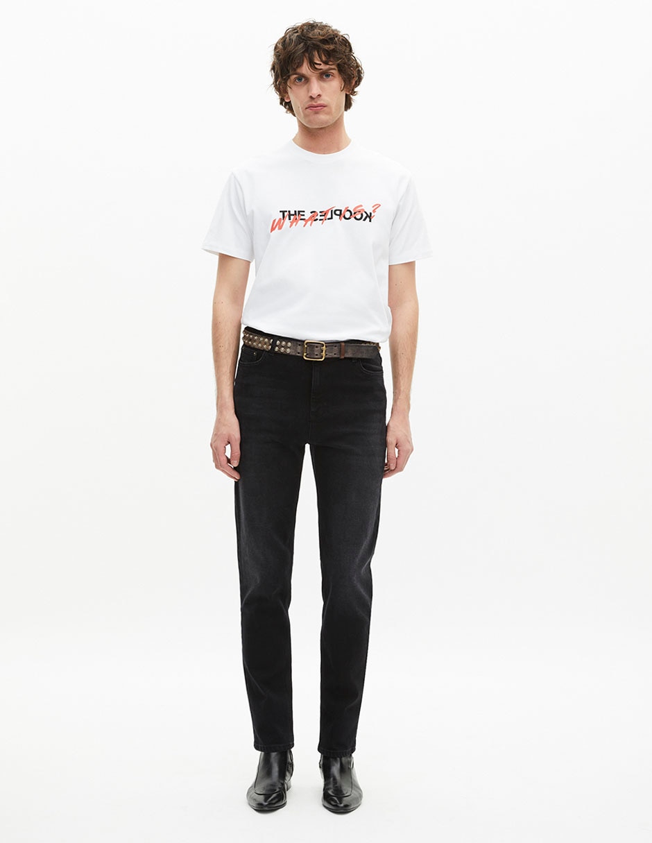 Jeans slim deslavado para hombre 8