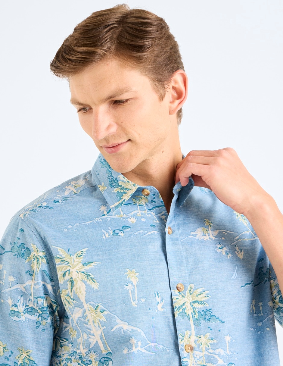 Camisa casual manga corta para hombre 9