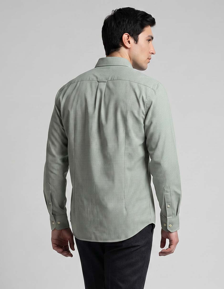 Camisa casual de algodón manga larga para hombre 2