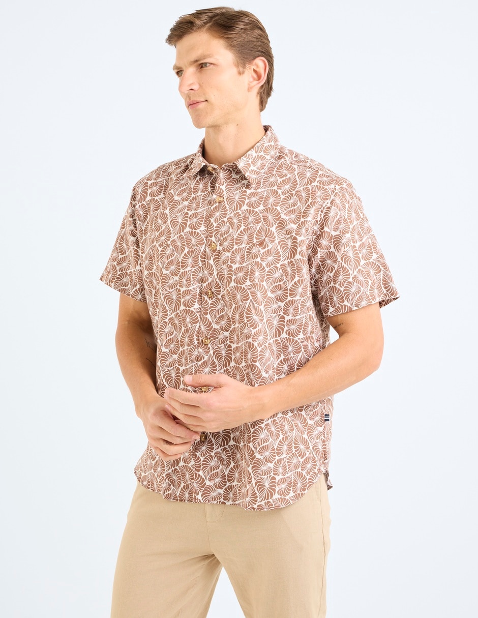 Camisa casual manga corta para hombre 5