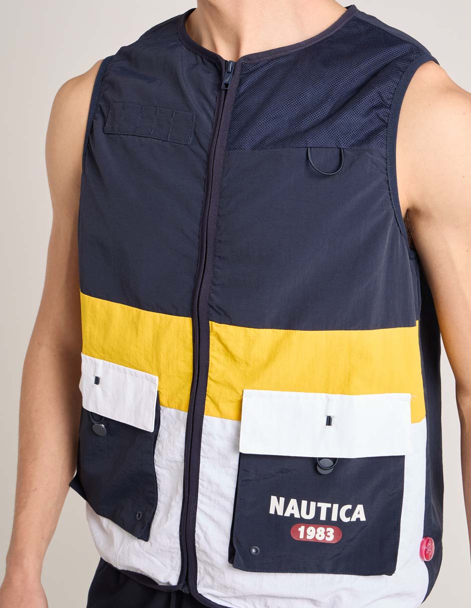 Chaleco nautica con bolsillos para hombre