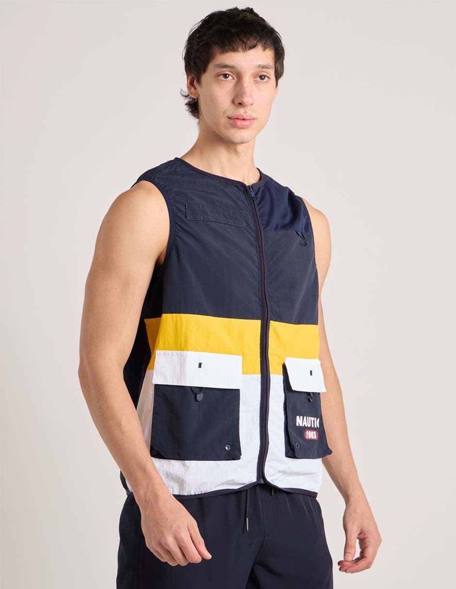 Chaleco nautica con bolsillos para hombre