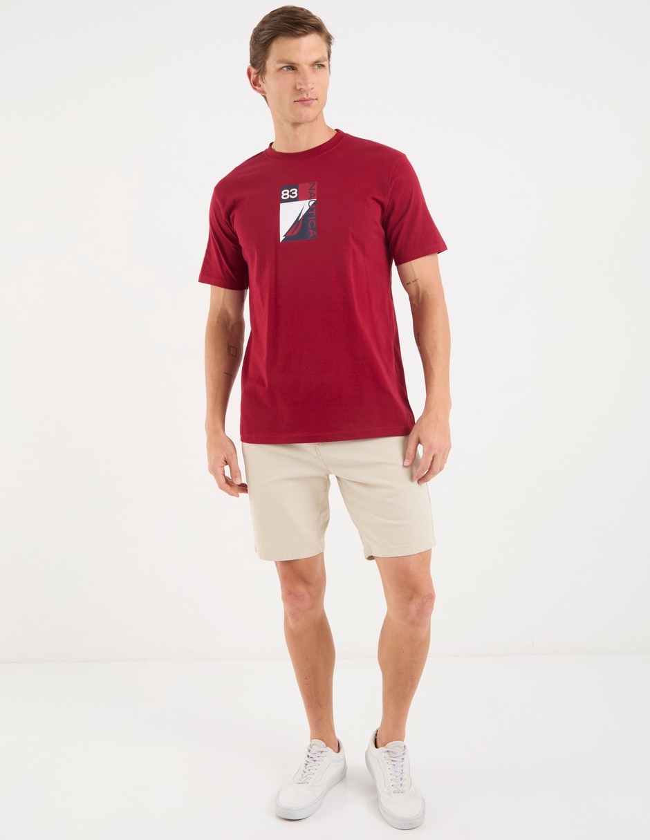 Playera nautica cuello redondo para hombre