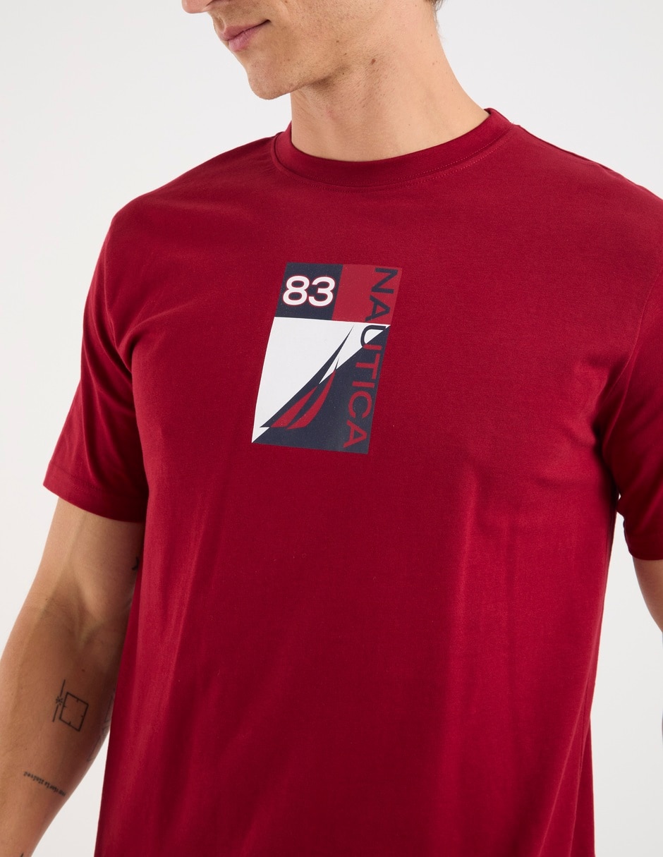 Playera nautica cuello redondo para hombre