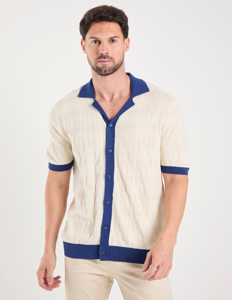Suéter cuello camisero para hombre Suéter cuello camisero para hombre