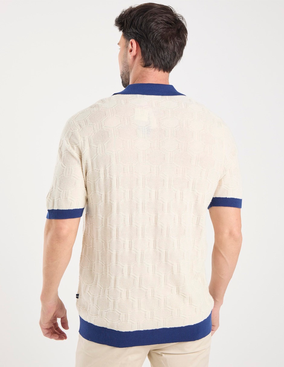 Suéter cuello camisero para hombre 2