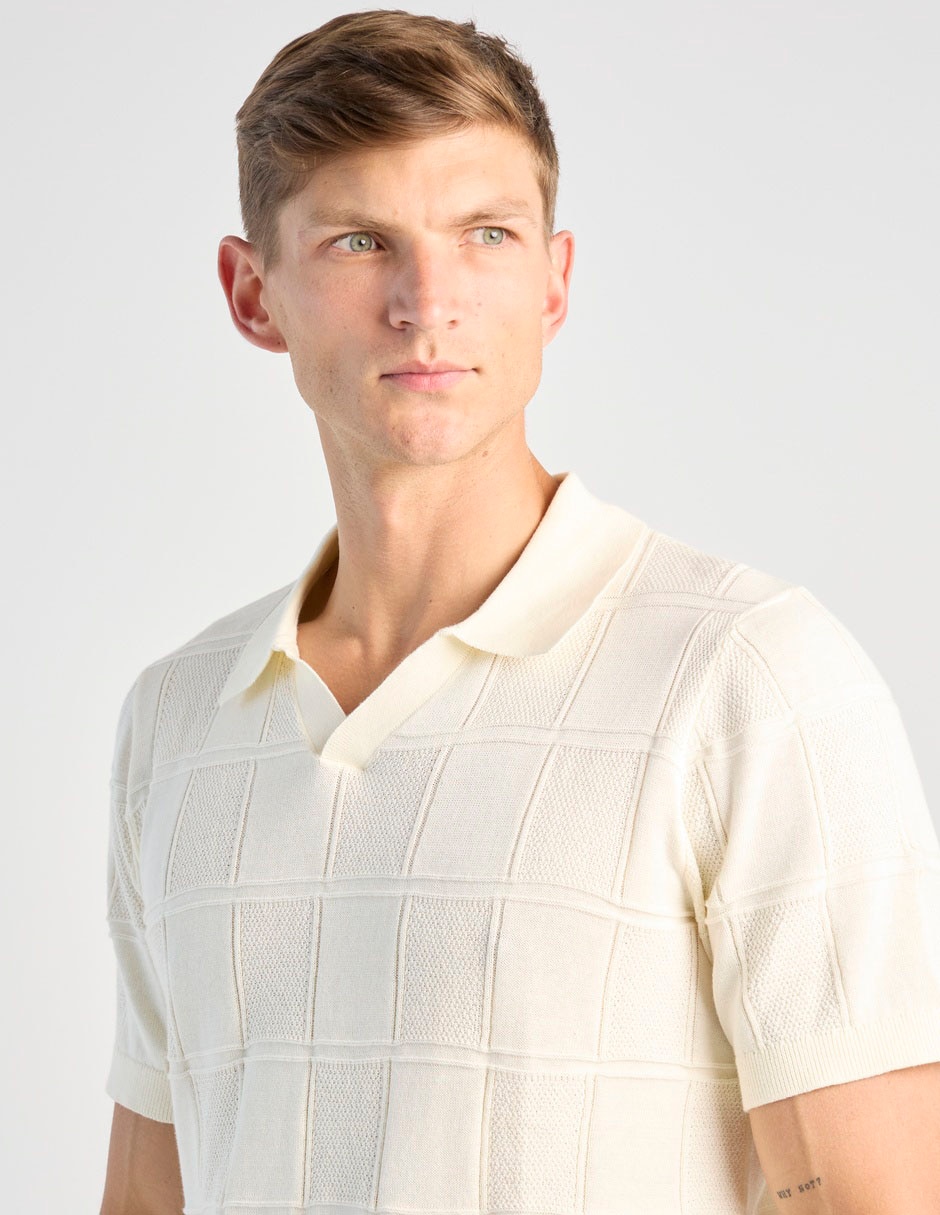Suéter cuello camisero para hombre 3