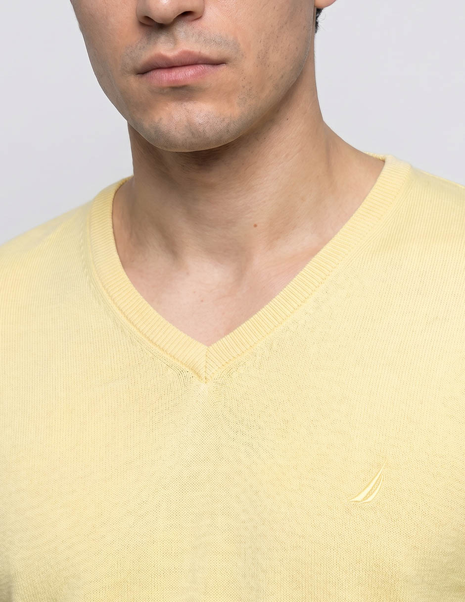 Suéter cuello v para hombre 2