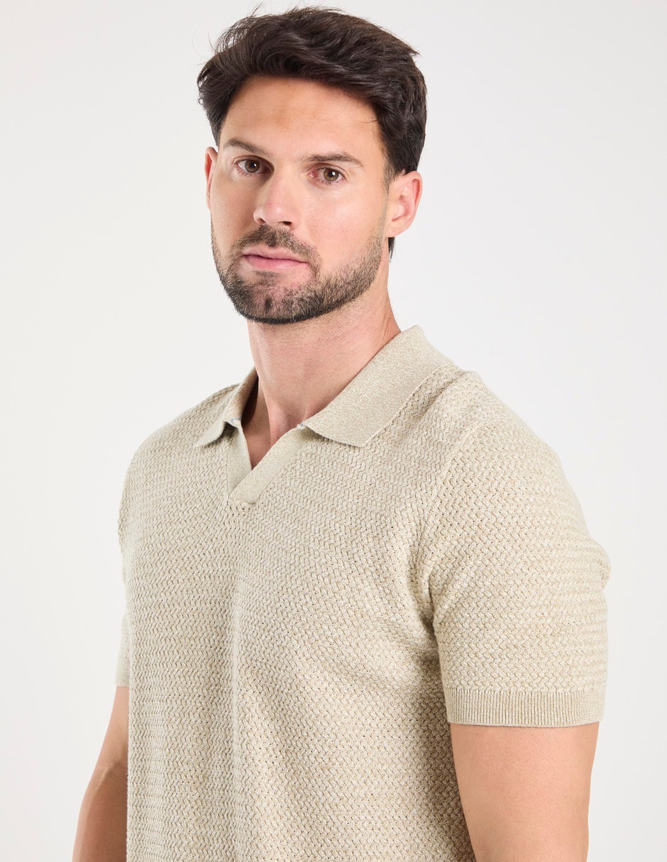 Suéter cuello camisero para hombre 2