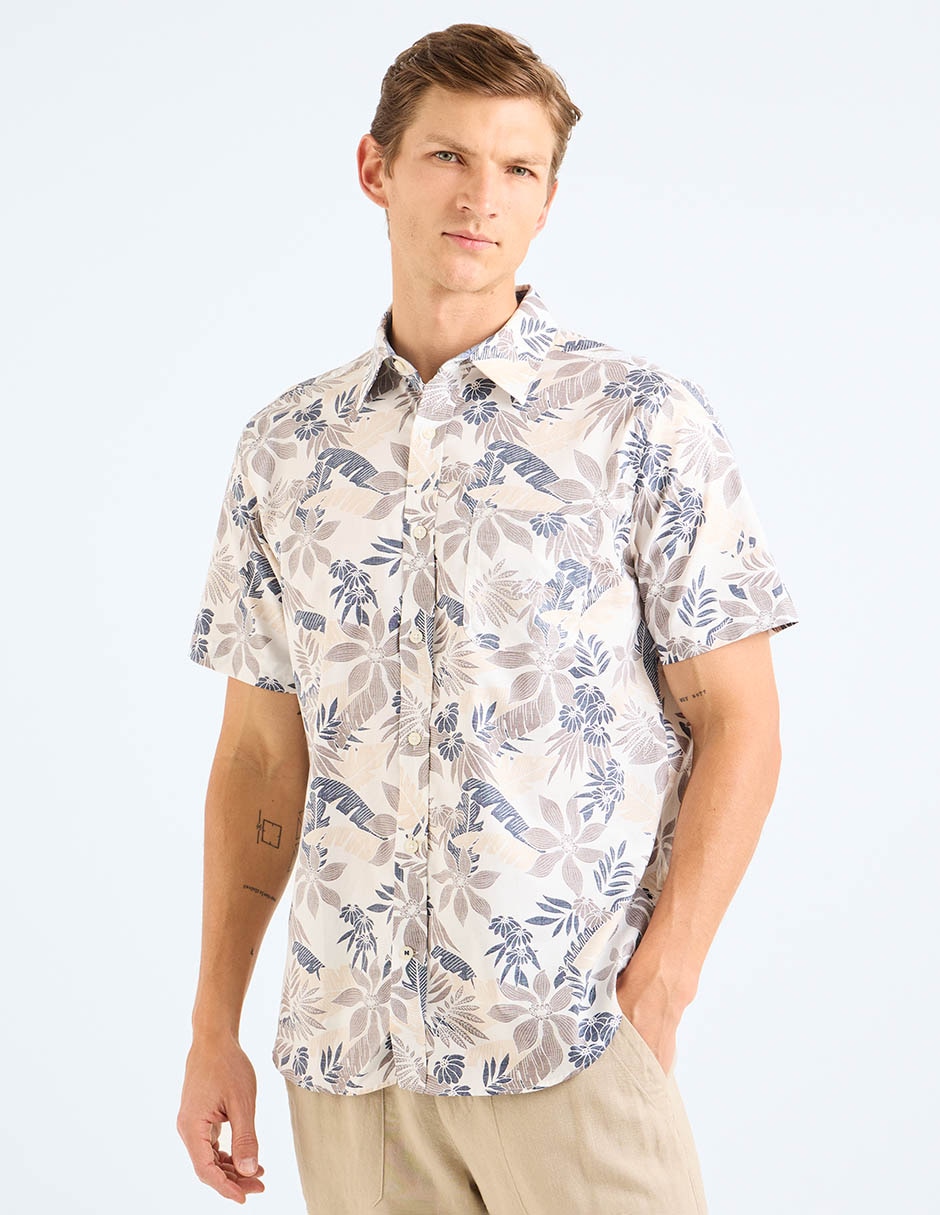 Camisa casual de algodón manga larga para hombre Camisa casual de algodón manga larga para hombre