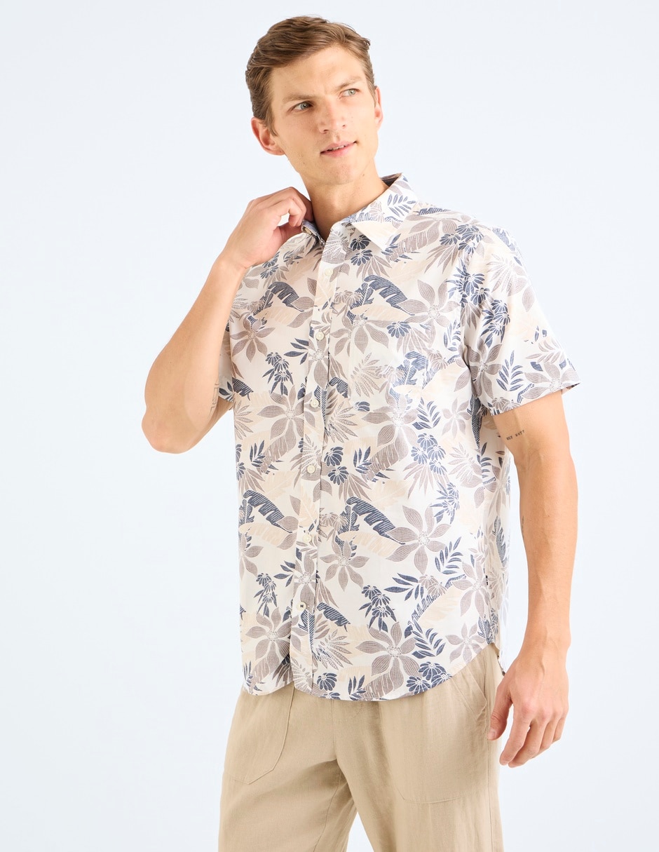Camisa casual de algodón manga larga para hombre 5