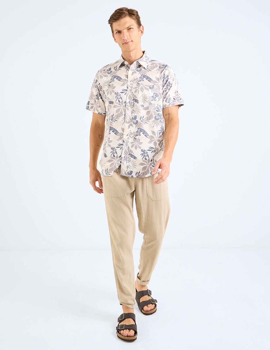 Camisa casual de algodón manga larga para hombre 4