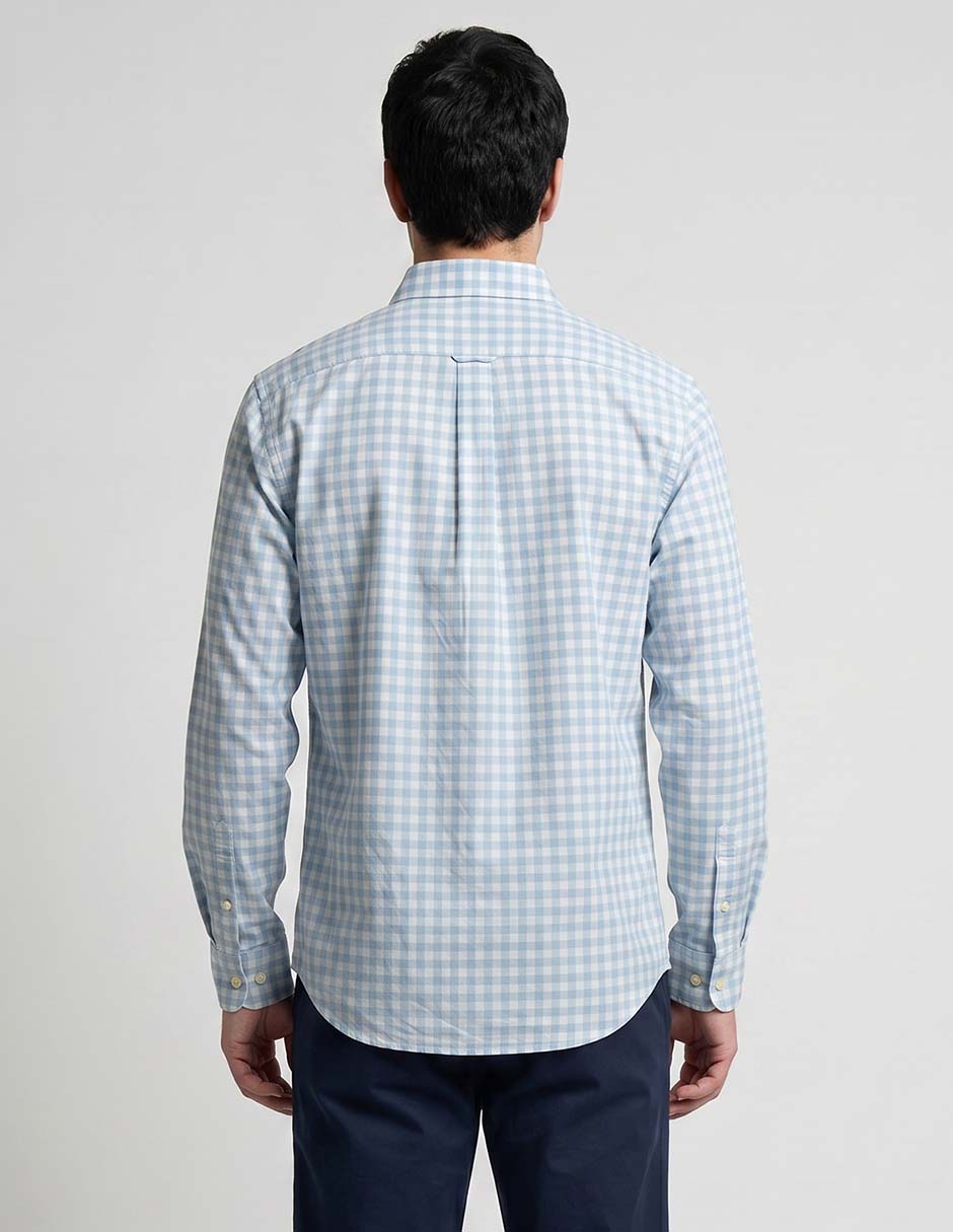 Camisa casual de algodón manga larga para hombre 2