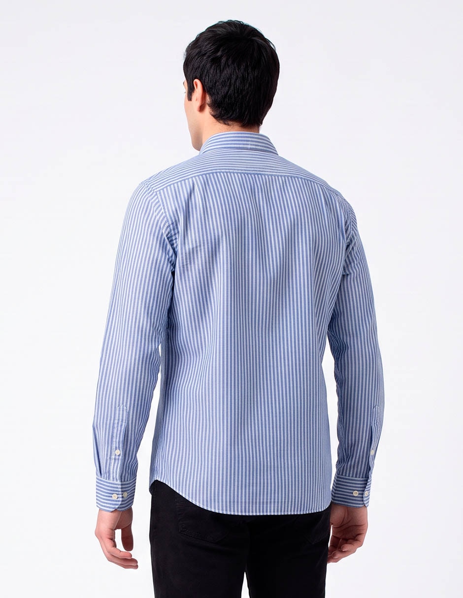 Camisa casual de algodón manga larga para hombre