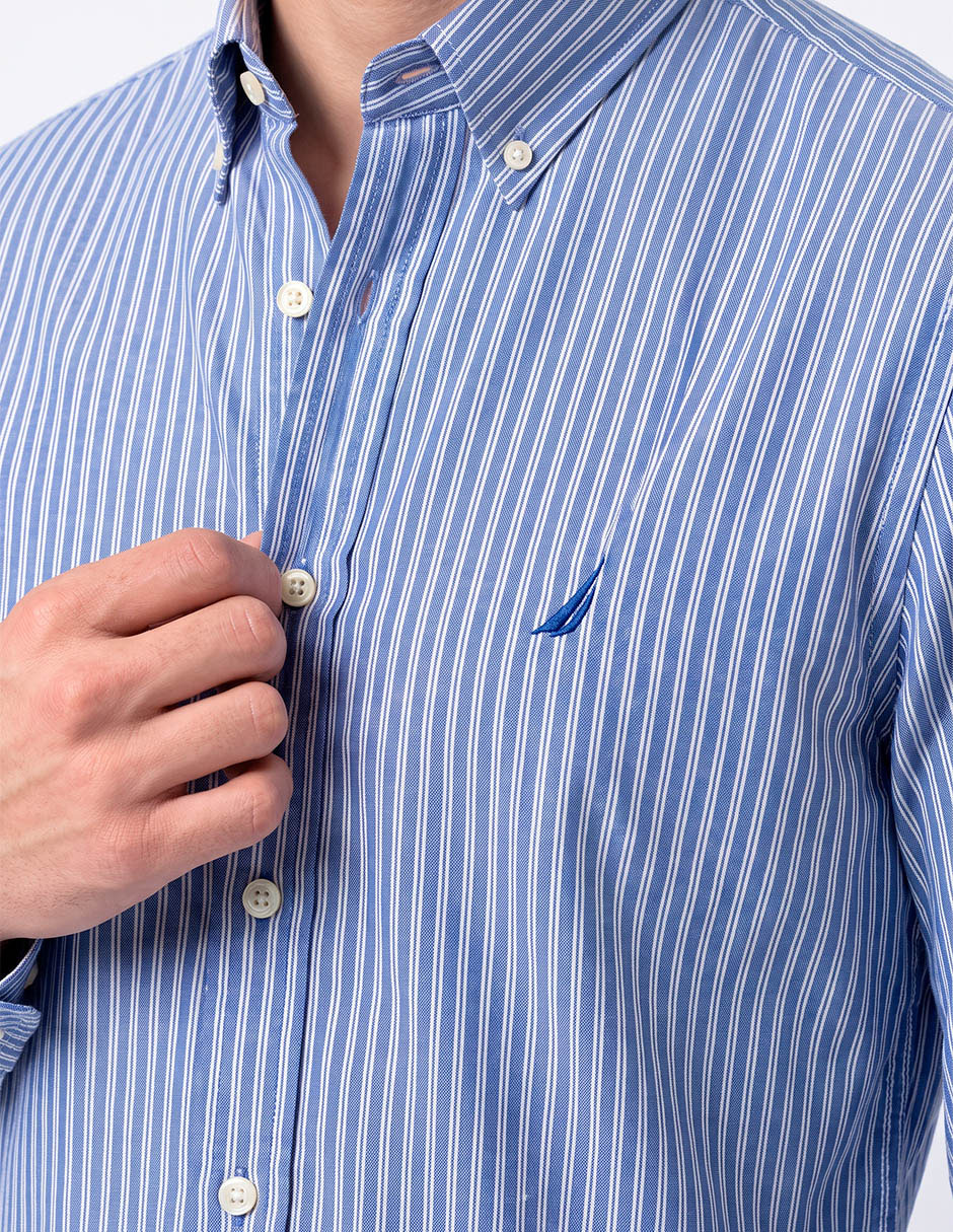Camisa casual de algodón manga larga para hombre