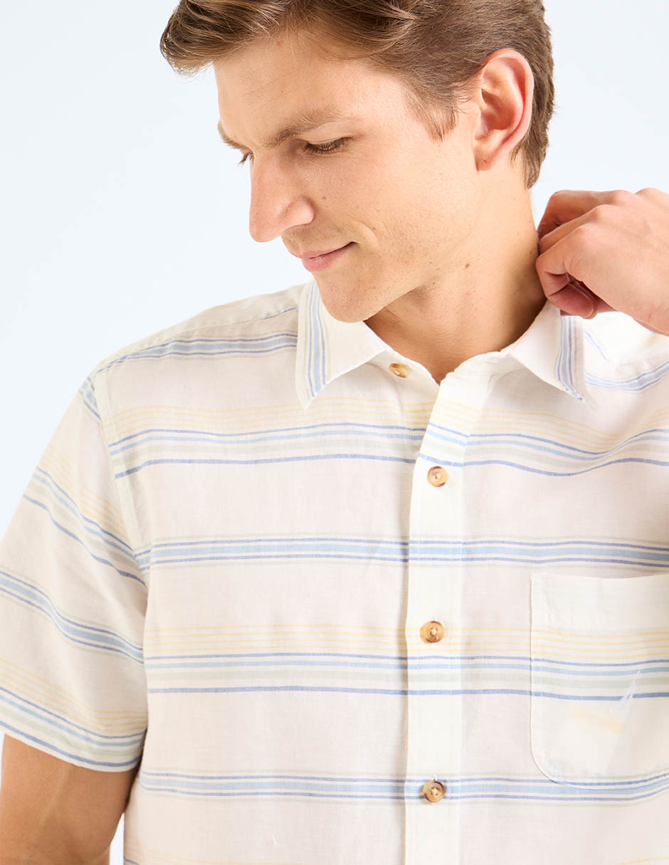 Camisa casual de algodón manga larga para hombre 3