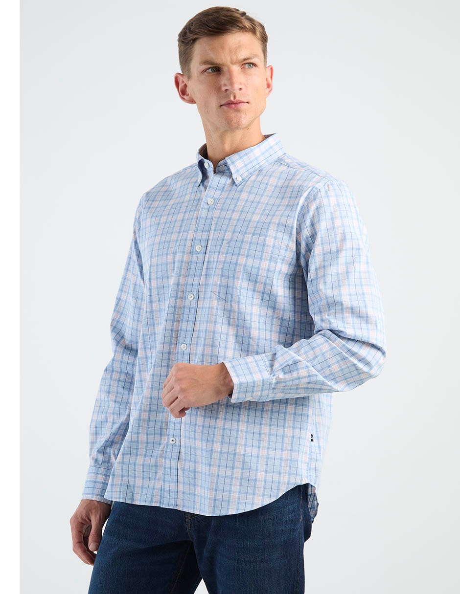 Camisa casual manga larga para hombre 2