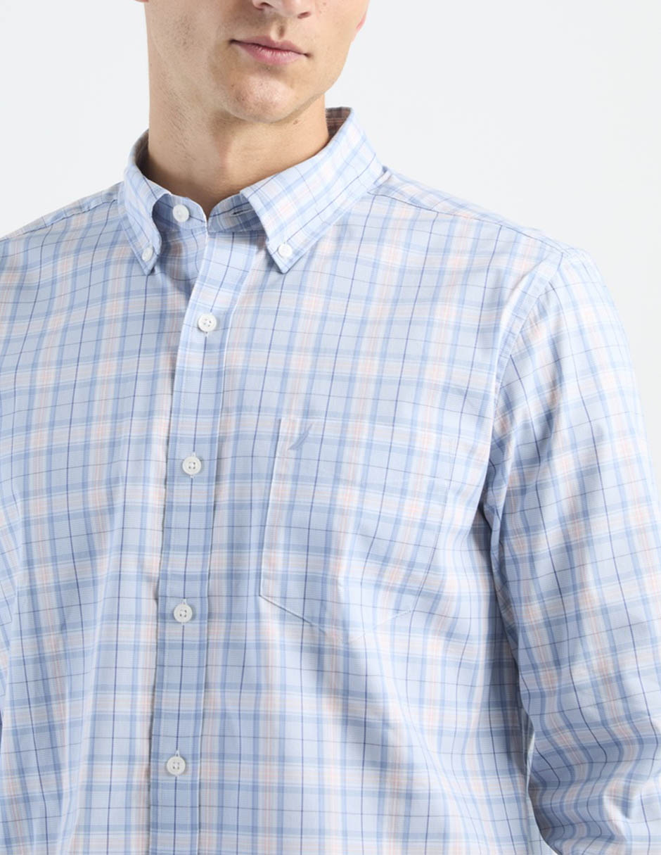 Camisa casual manga larga para hombre 4