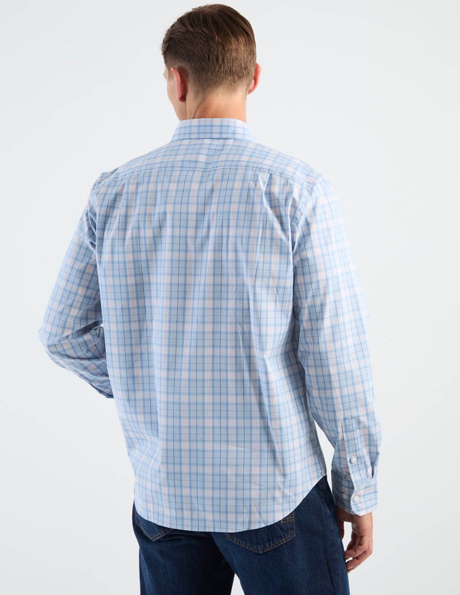 Camisa casual manga larga para hombre 6
