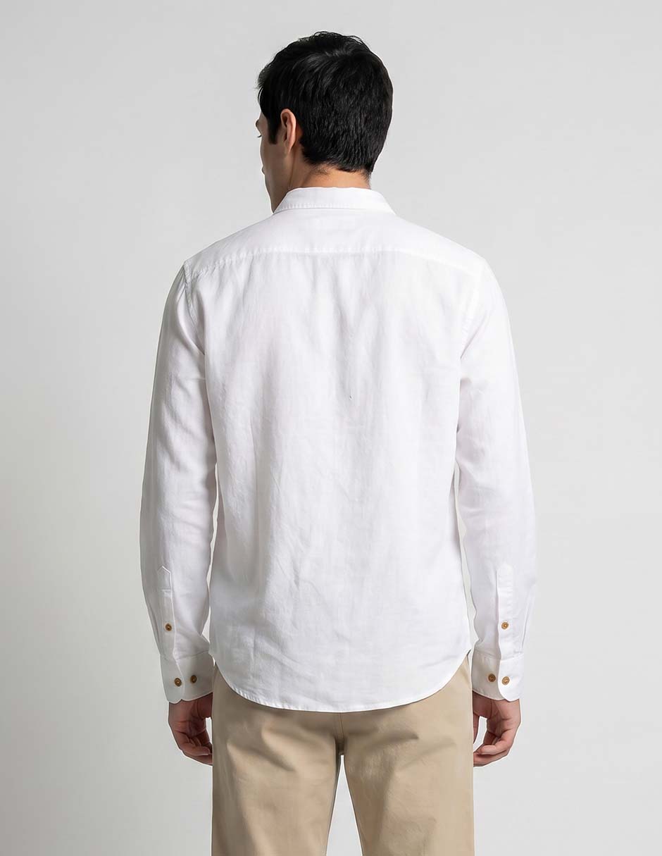 Camisa casual de algodón manga larga para hombre 2
