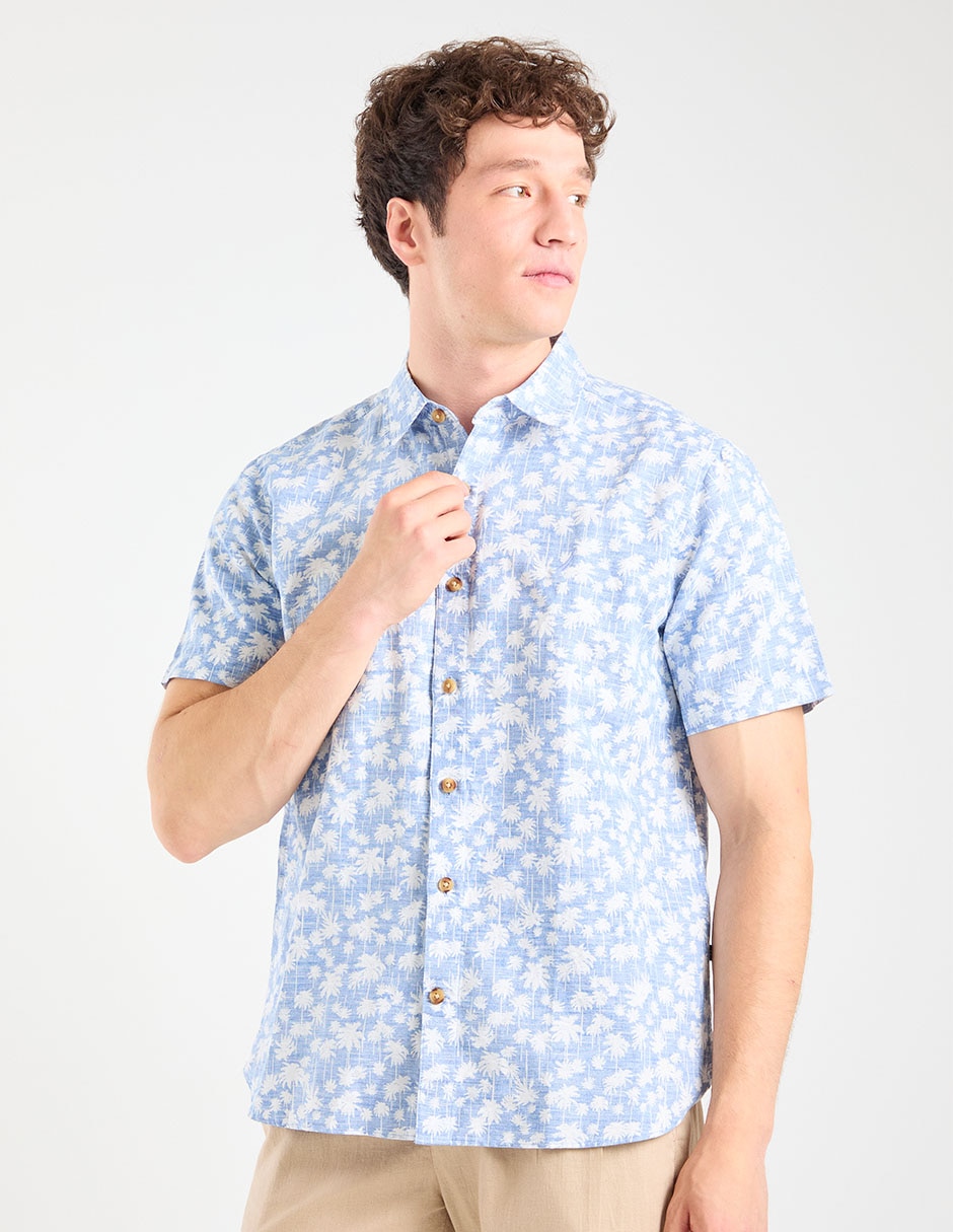 Camisa casual manga corta para hombre