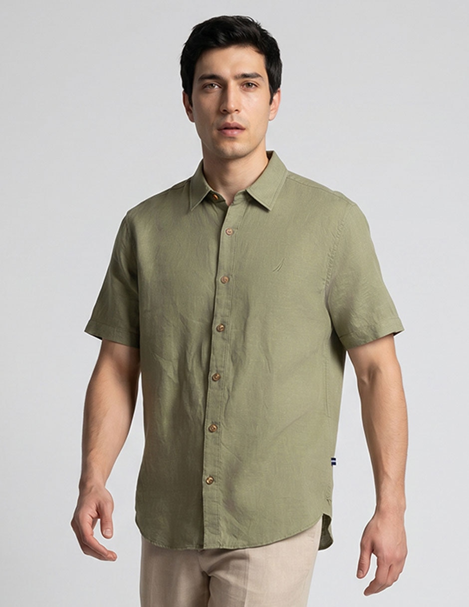 Camisa casual manga larga para hombre