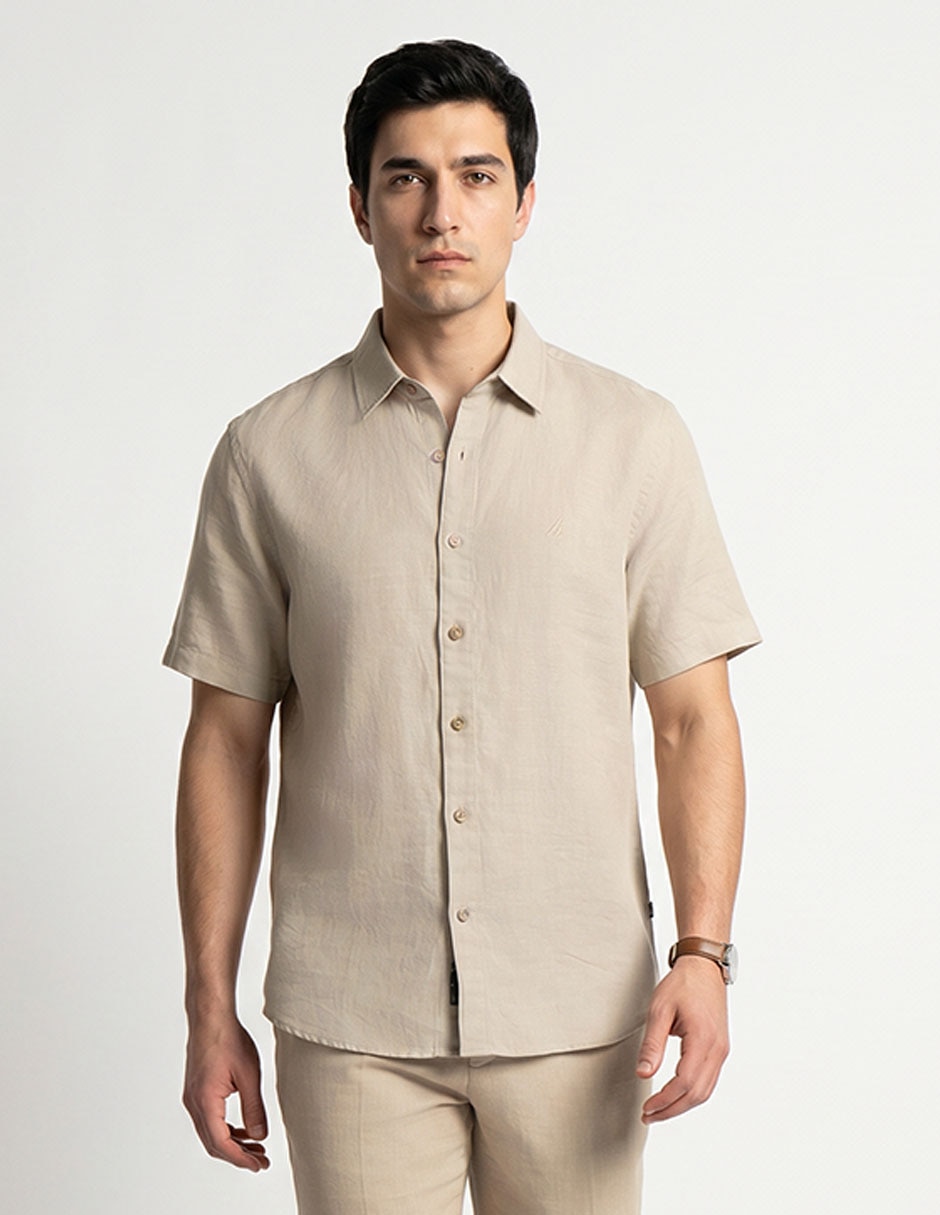 Camisa casual manga larga para hombre