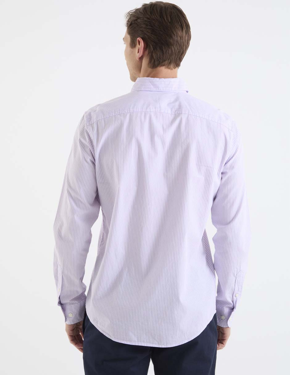 Camisa casual de algodón manga larga para hombre 11
