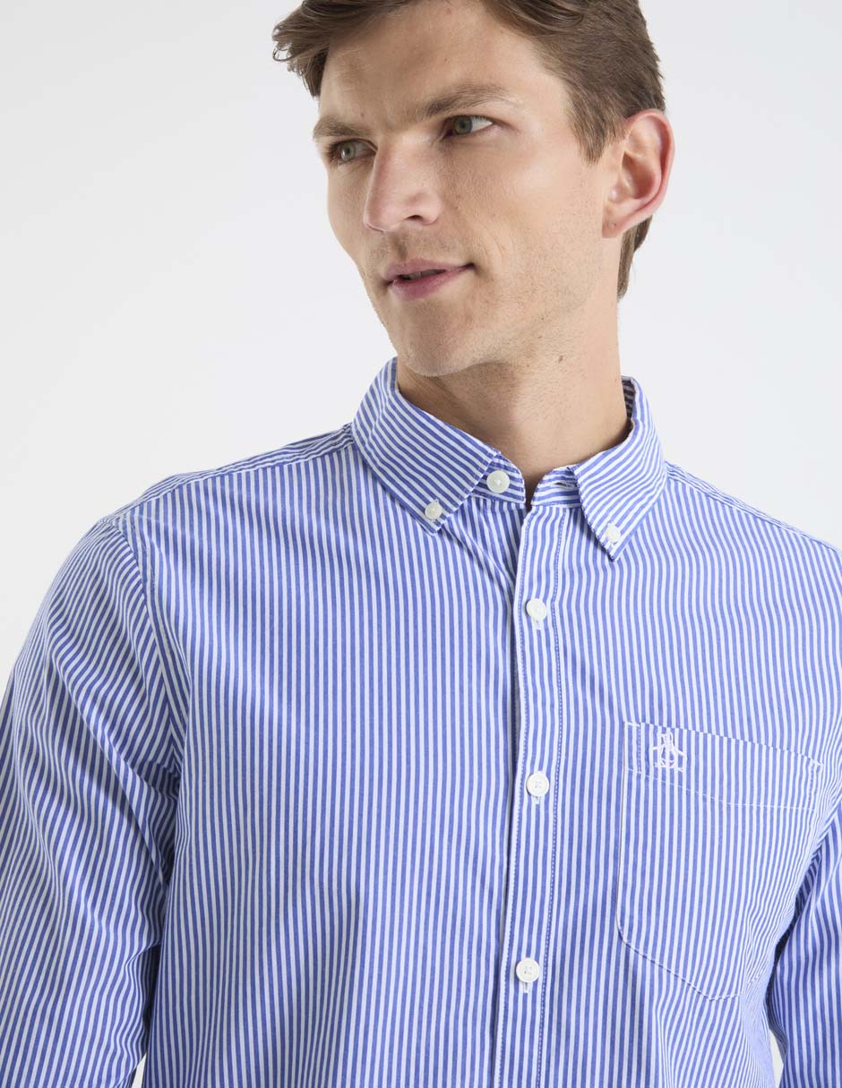 Camisa casual de algodón manga larga para hombre 10