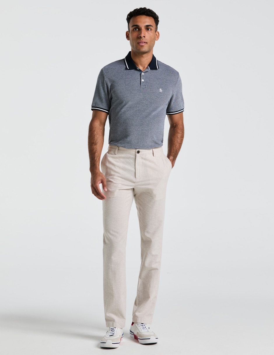 Pantalón casual chino regular de lino para hombre Pantalón casual chino regular de lino para hombre