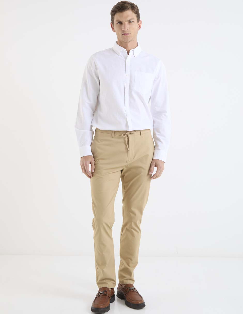 Pantalón chino slim de algodón para hombre 4