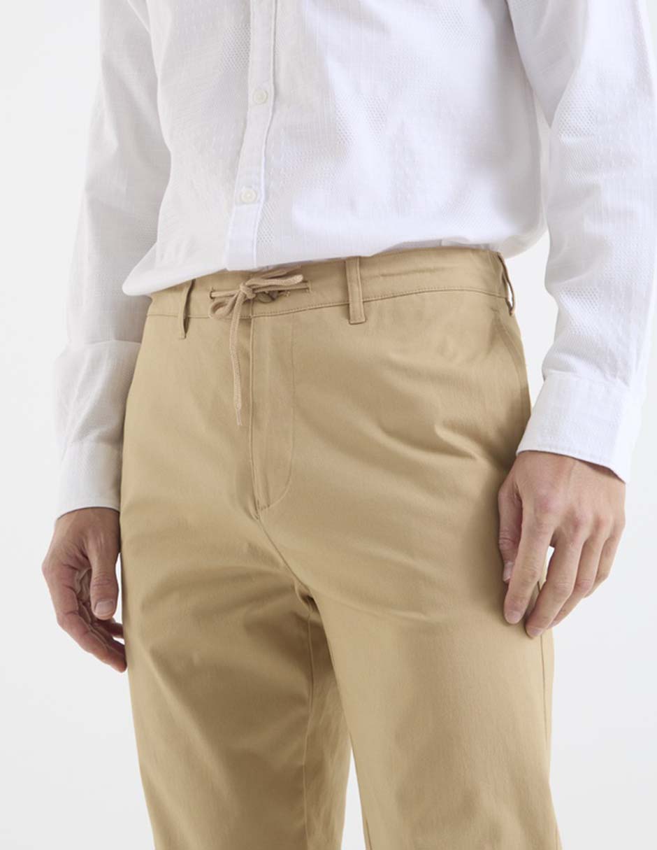 Pantalón chino slim de algodón para hombre 2