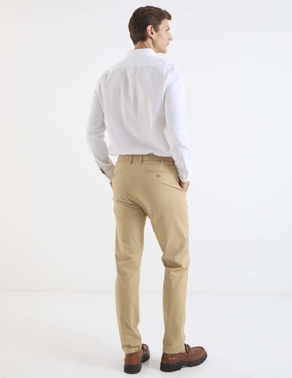 Pantalón chino slim de algodón para hombre 6
