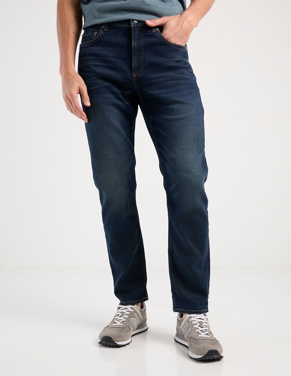 Jeans slim deslavado para hombre 1