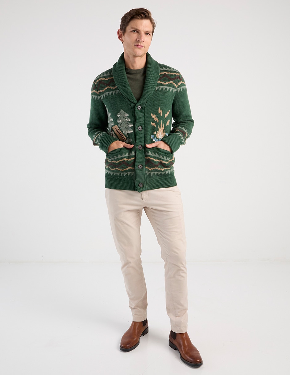 Suéter cuello solapa para hombre 5
