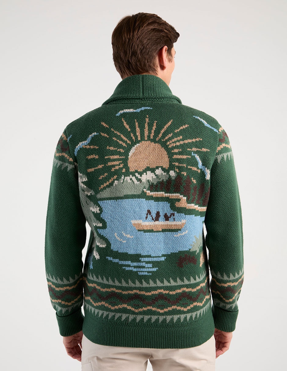 Suéter cuello solapa para hombre 6