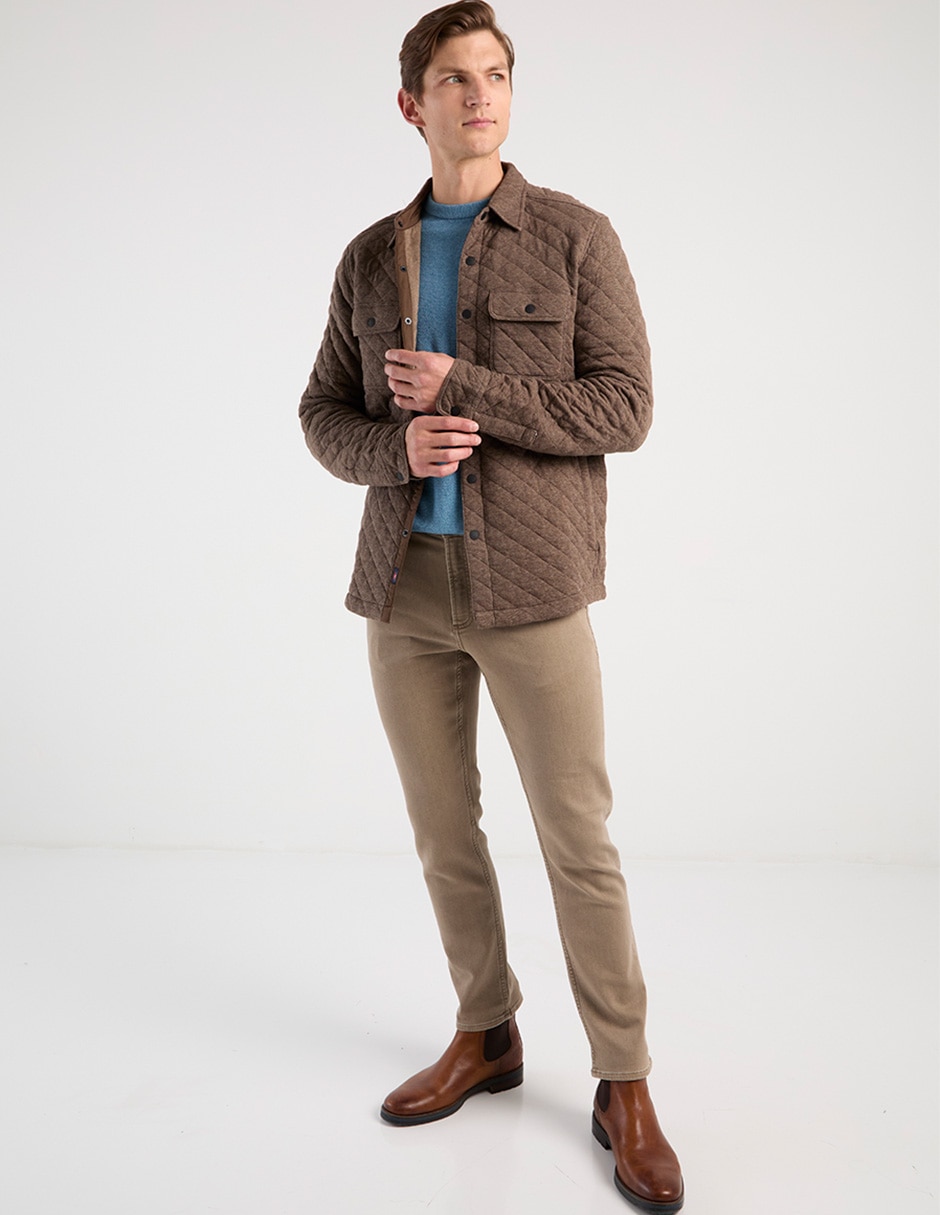 Sobrecamisa casual de algodón manga larga para hombre 8