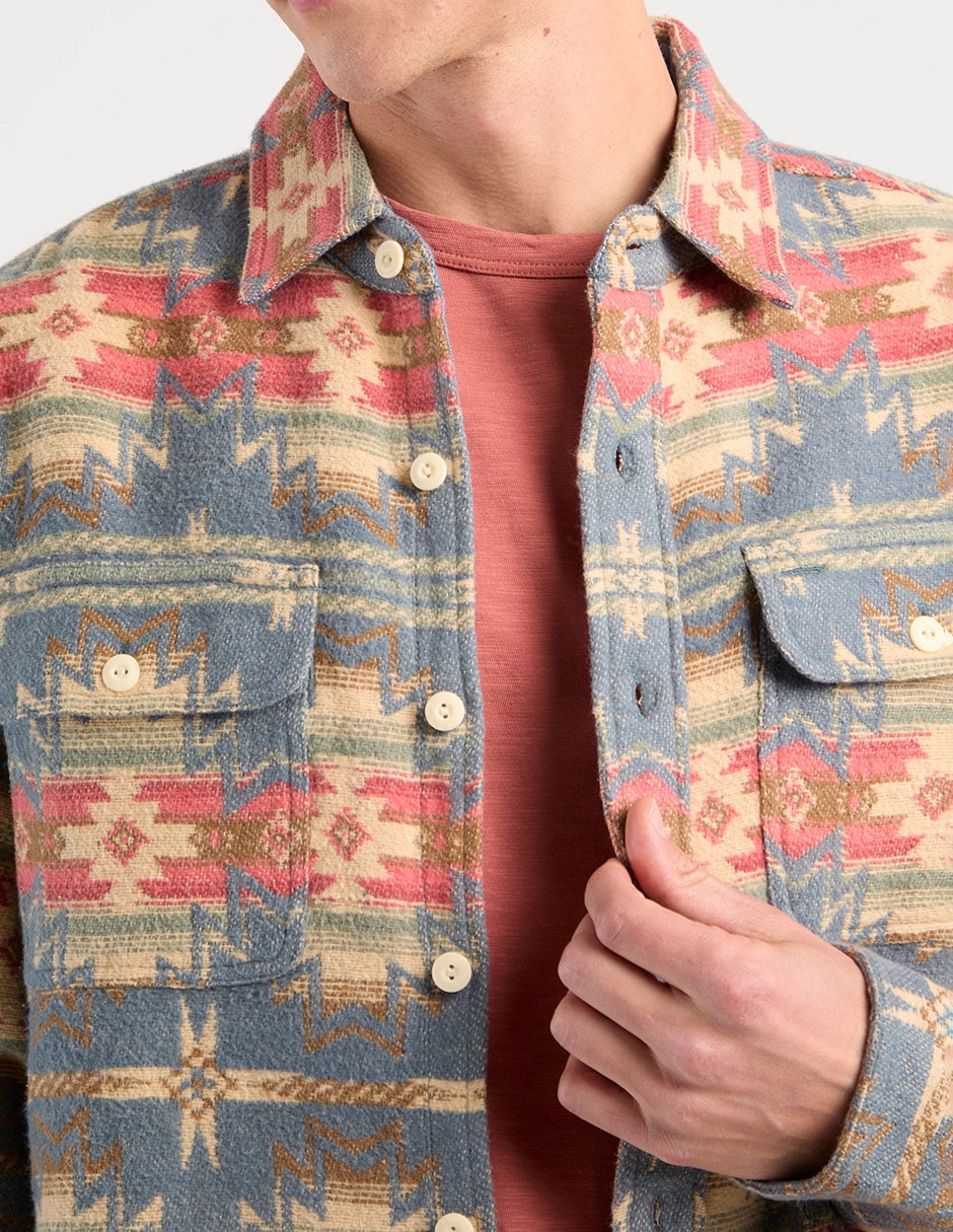 Sobrecamisa casual de algodón manga larga para hombre 9