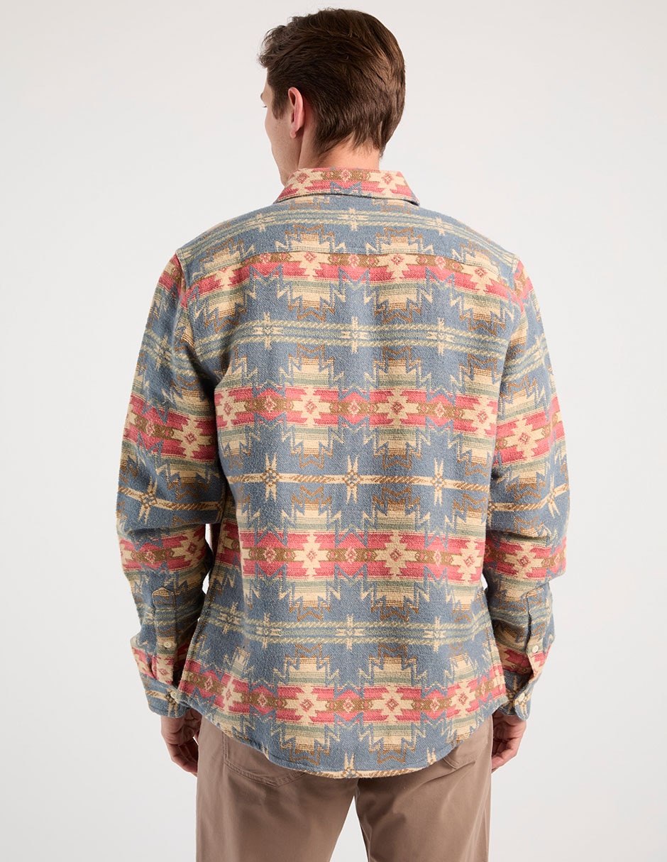 Sobrecamisa casual de algodón manga larga para hombre 11