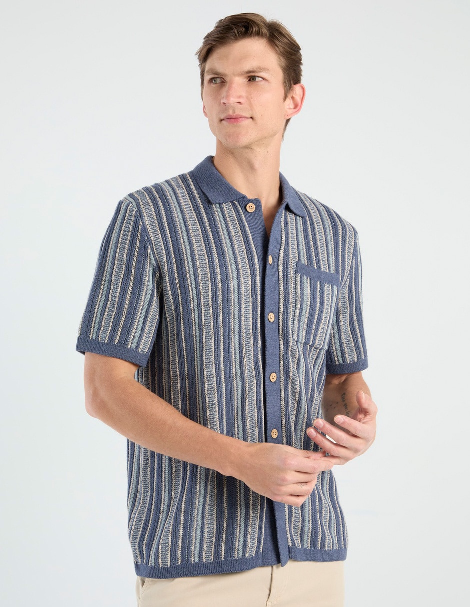 Camisa casual de algodón manga corta para hombre Camisa casual de algodón manga corta para hombre