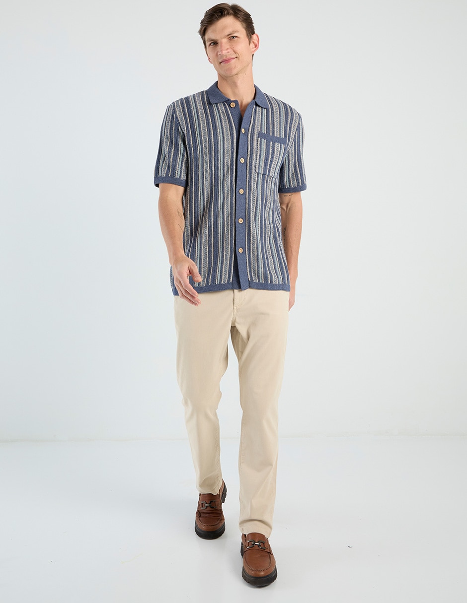 Camisa casual de algodón manga corta para hombre 5