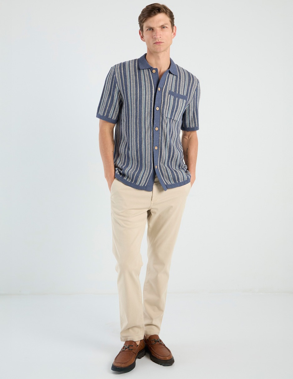 Camisa casual de algodón manga corta para hombre 4