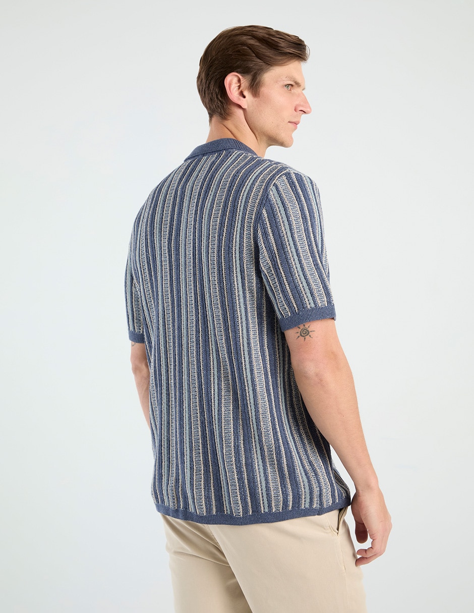 Camisa casual de algodón manga corta para hombre 6