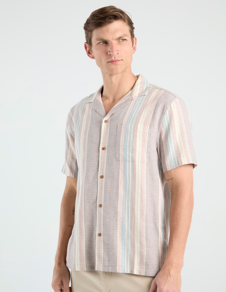 Camisa casual de algodón manga corta para hombre Camisa casual de algodón manga corta para hombre