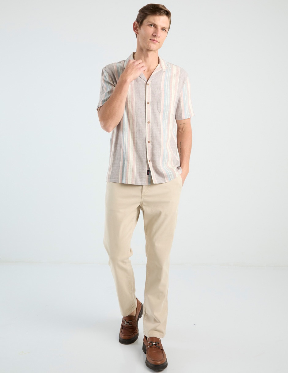 Camisa casual de algodón manga corta para hombre 5