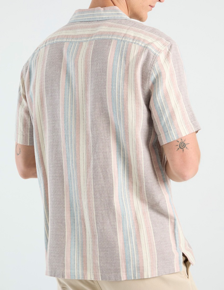 Camisa casual de algodón manga corta para hombre 6