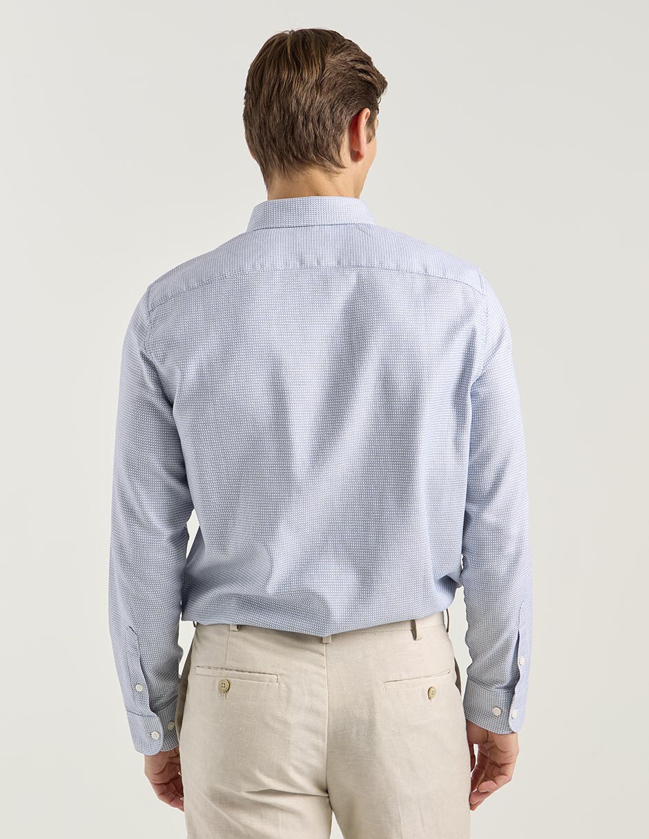 Camisa business casual de algodón manga larga para hombre 5