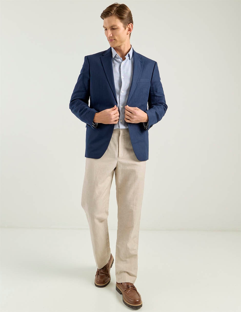 Camisa business casual de algodón manga larga para hombre 6