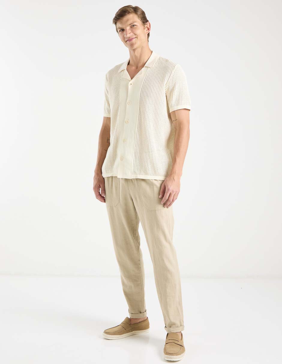 Camisa casual de algodón manga corta para hombre 3
