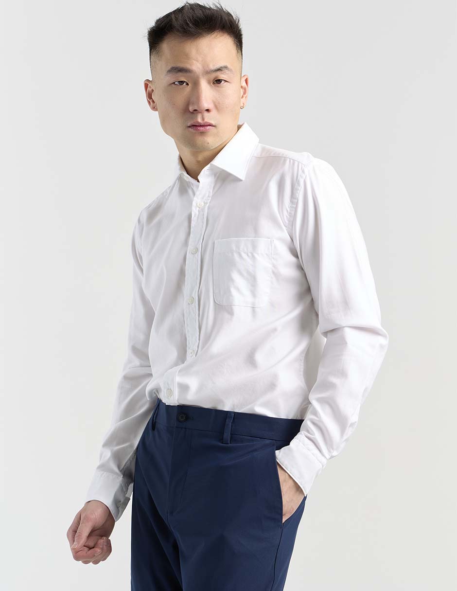 Camisa casual Scappino de algodón manga larga para hombre